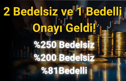 SPK'dan 2 Bedelsiz ve 1 Bedelli Sermaye Artırımına Onay!