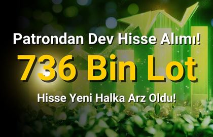 Halka Arz Olan Hissede Patron 736 Bin Lot Alım Yaptı!